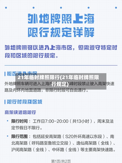 21年临时牌照限行(21年临时牌照限行规定)-第1张图片