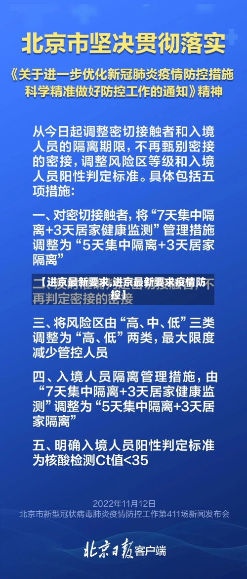 【进京最新要求,进京最新要求疫情防控】-第1张图片