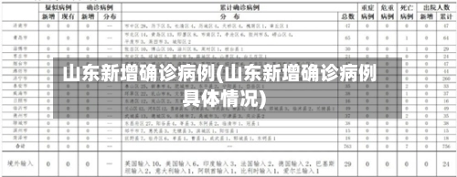 山东新增确诊病例(山东新增确诊病例具体情况)-第1张图片