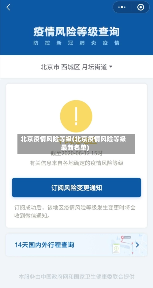 北京疫情风险等级(北京疫情风险等级最新名单)-第1张图片