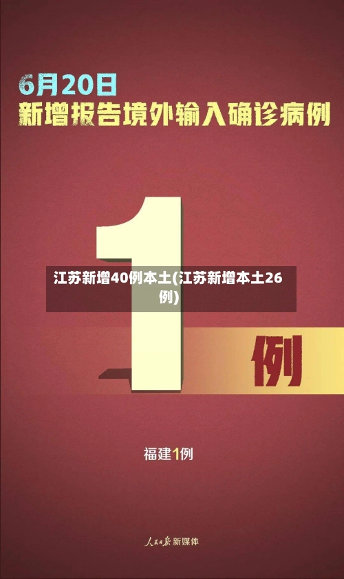 江苏新增40例本土(江苏新增本土26例)-第1张图片