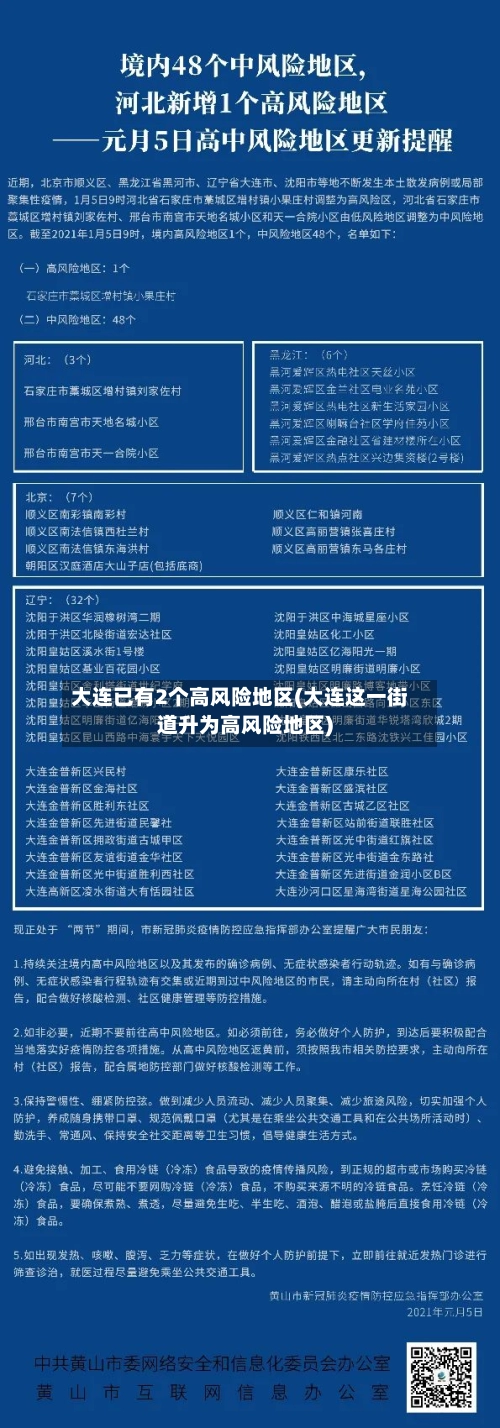大连已有2个高风险地区(大连这一街道升为高风险地区)-第1张图片
