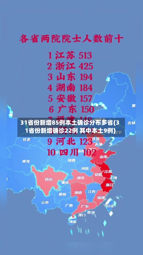 31省份新增85例本土确诊分布多省(31省份新增确诊22例 其中本土9例)-第1张图片