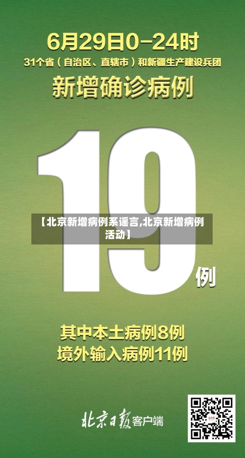 【北京新增病例系谣言,北京新增病例活动】-第1张图片