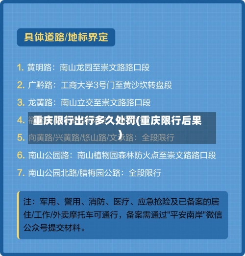 重庆限行出行多久处罚(重庆限行后果)