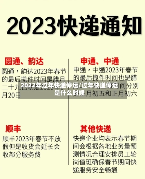 2022年过年快递停运/过年快递停运是什么时候-第1张图片