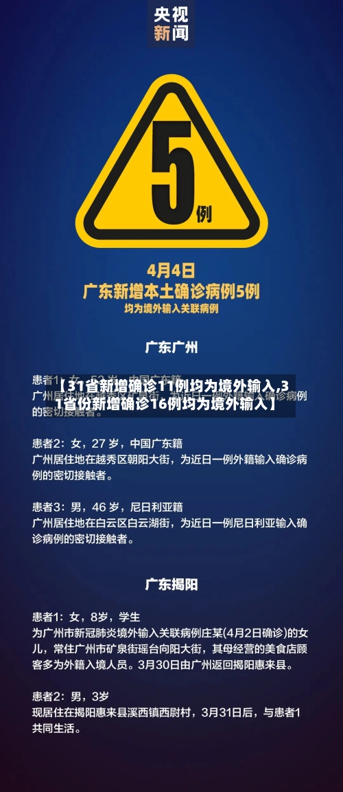 【31省新增确诊11例均为境外输入,31省份新增确诊16例均为境外输入】-第1张图片