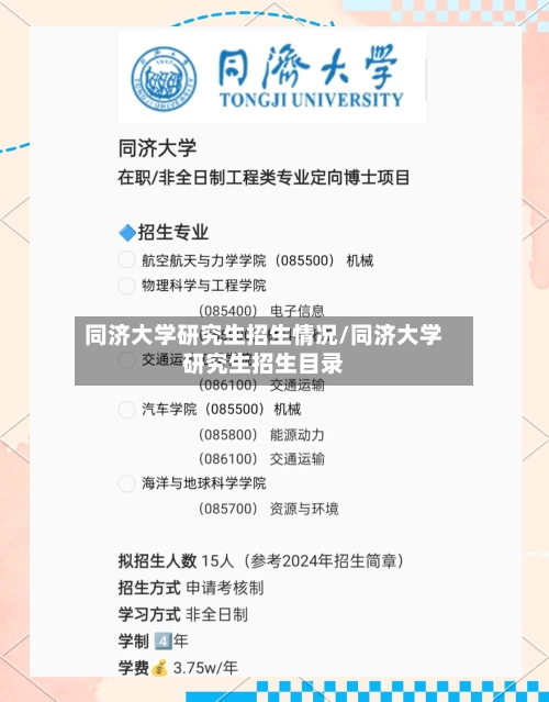 同济大学研究生招生情况/同济大学研究生招生目录-第1张图片