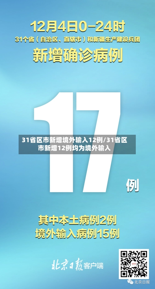 31省区市新增境外输入12例/31省区市新增12例均为境外输入-第1张图片