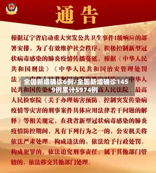 全国新增确诊6例/全国新增确诊1459例累计5974例-第1张图片