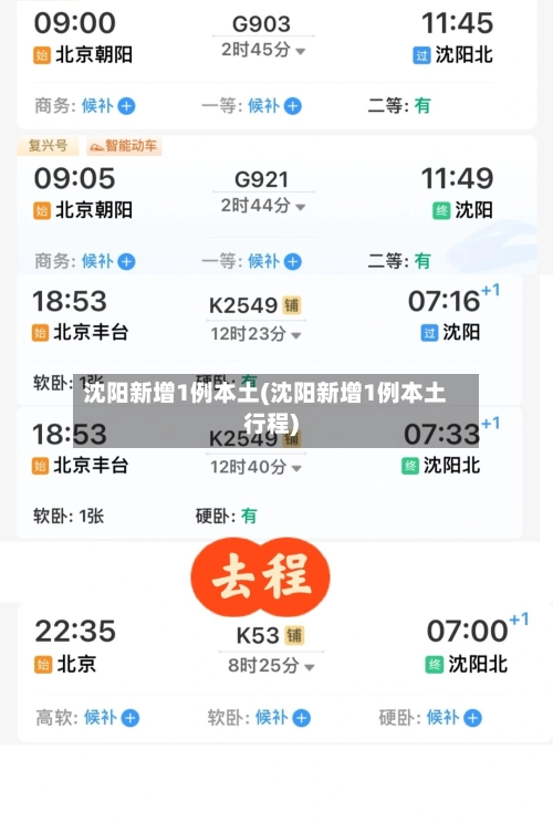 沈阳新增1例本土(沈阳新增1例本土行程)-第1张图片
