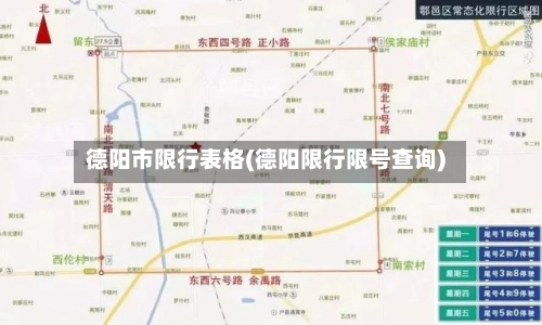 德阳市限行表格(德阳限行限号查询)-第1张图片