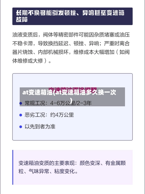 at变速箱油(at变速箱油多久换一次)
