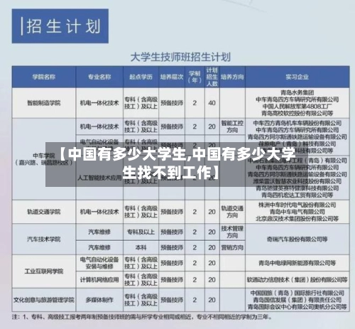 【中国有多少大学生,中国有多少大学生找不到工作】-第3张图片