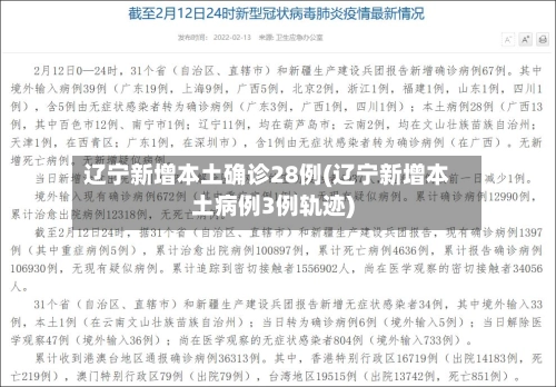 辽宁新增本土确诊28例(辽宁新增本土病例3例轨迹)-第1张图片