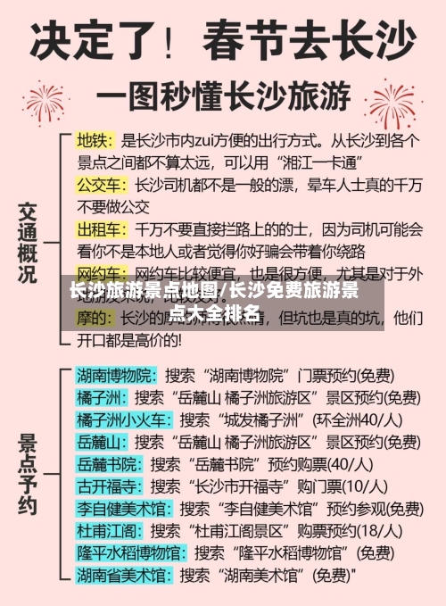 长沙旅游景点地图/长沙免费旅游景点大全排名-第1张图片