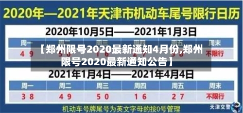 【郑州限号2020最新通知4月份,郑州限号2020最新通知公告】-第1张图片
